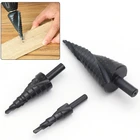 Ступенчатое сверло из быстрорежущей стали, кобальт, 4-32 мм, 3 шт.