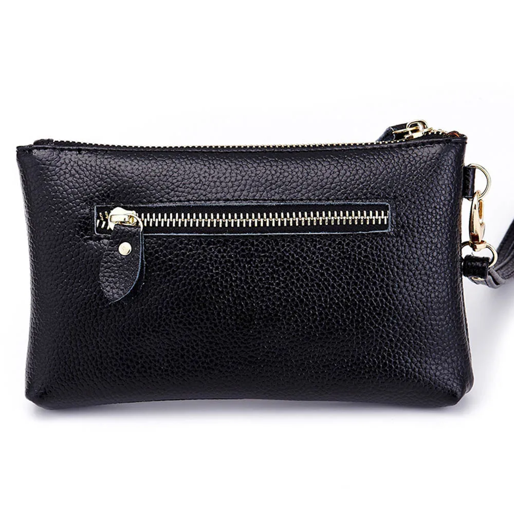 Сумка кошелек женская из 100% натуральной кожи с ремнем на руку|evening bags women|evening