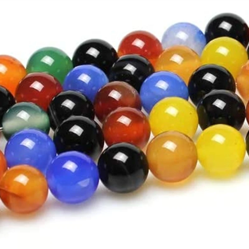

2021 Jewelry Accessories Natural Round Mixed Carnelian Beads