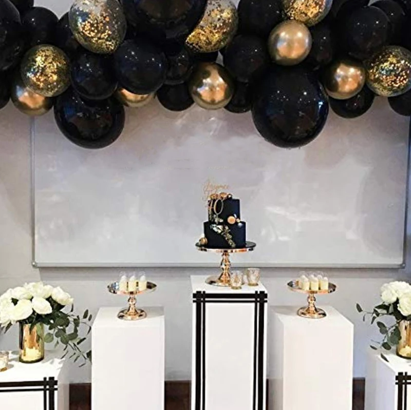 

DIY Balloon Garland Kit Black/White/Gold/Confetti Latex Balloons Party Decor