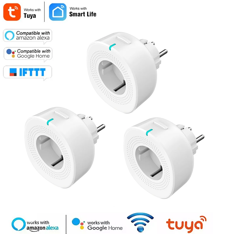 

Smart WiFi Socket EU Plug Double USB Port Smart Plug Smart Home Products TUYA Smart Life Support For Alexa Google Home