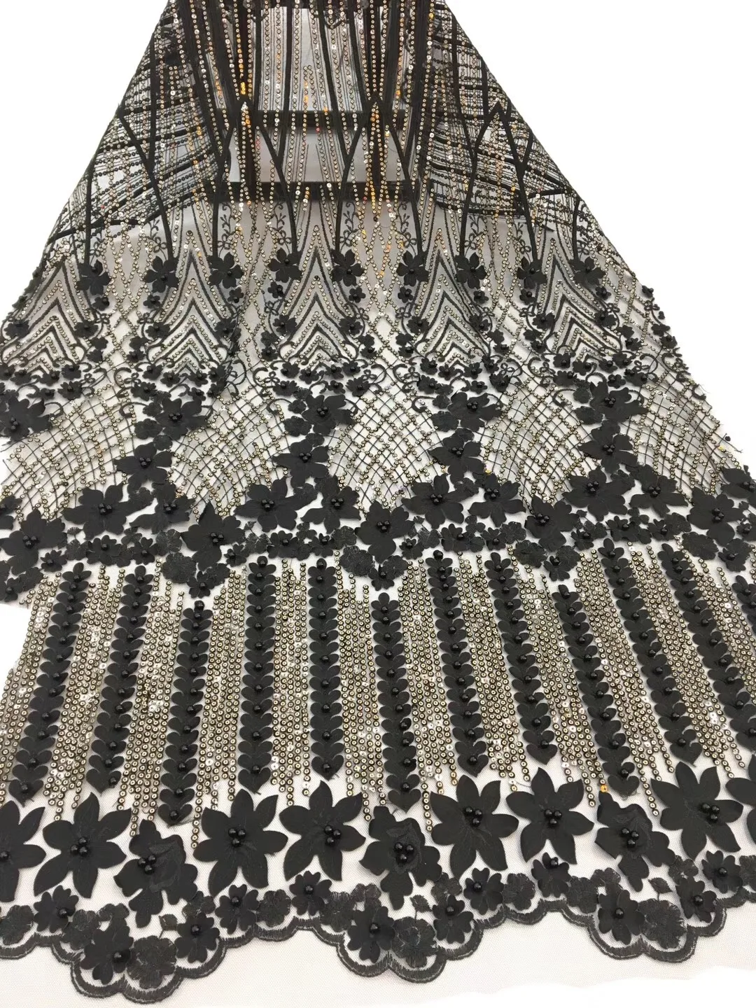 

African Laces 2019 High Quality Tulle Fabric Laces Nigerian Lace French Cord Lace Fabric For Women Dress RF151