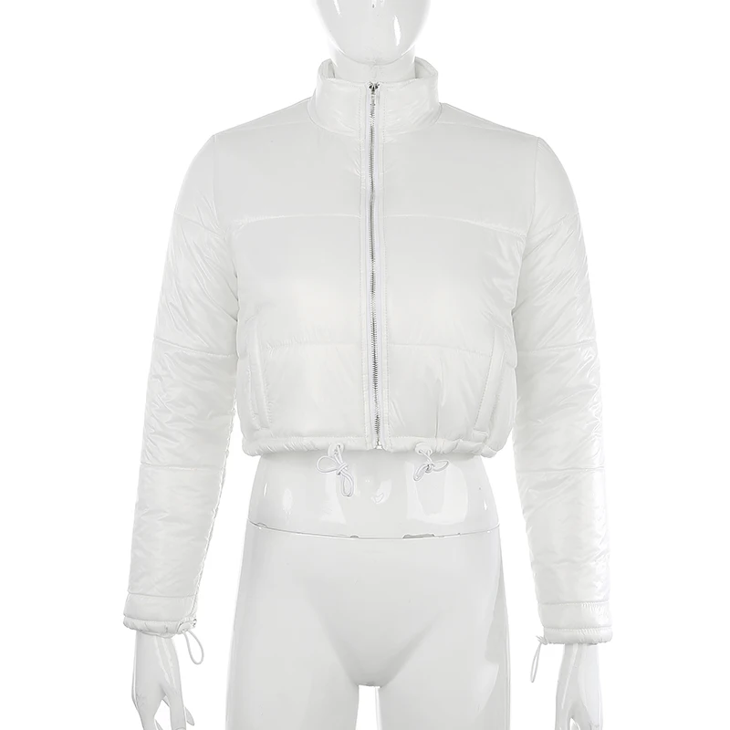Darlingaga, модная зимняя куртка, для женщин, Turtlenenck, на завязках, парка, пальто, Женский пуховик, укороченные, теплые пальто, верхняя одежда, пальто