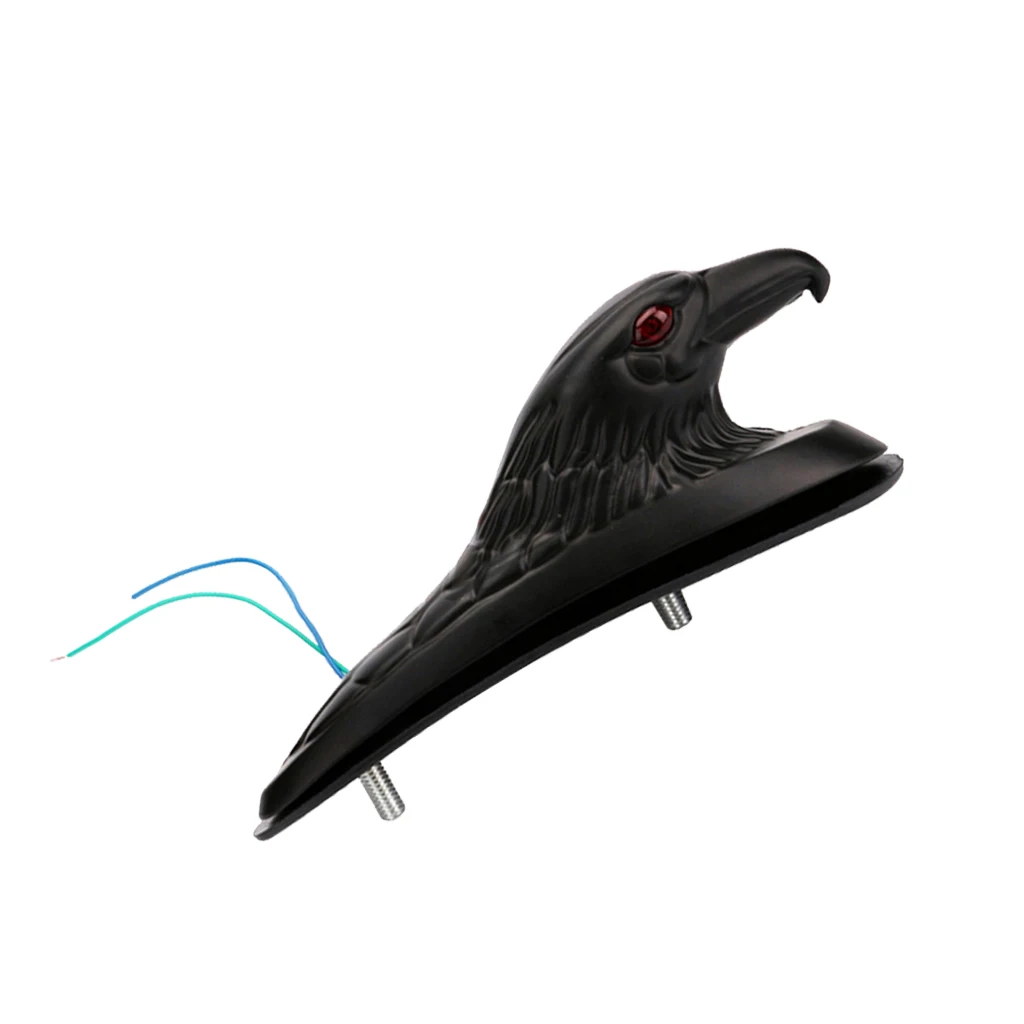 

Motorcycle Eagle Head Ornament Statue W/ Lights For Front Black