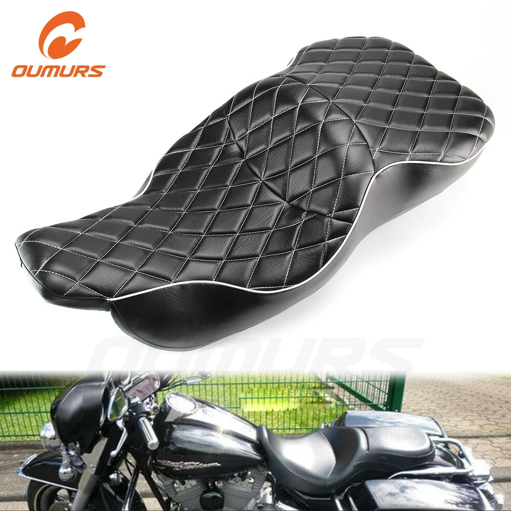 Мотоциклетное седло ouwalls для водителя пассажирское туристическое на 2 сиденья