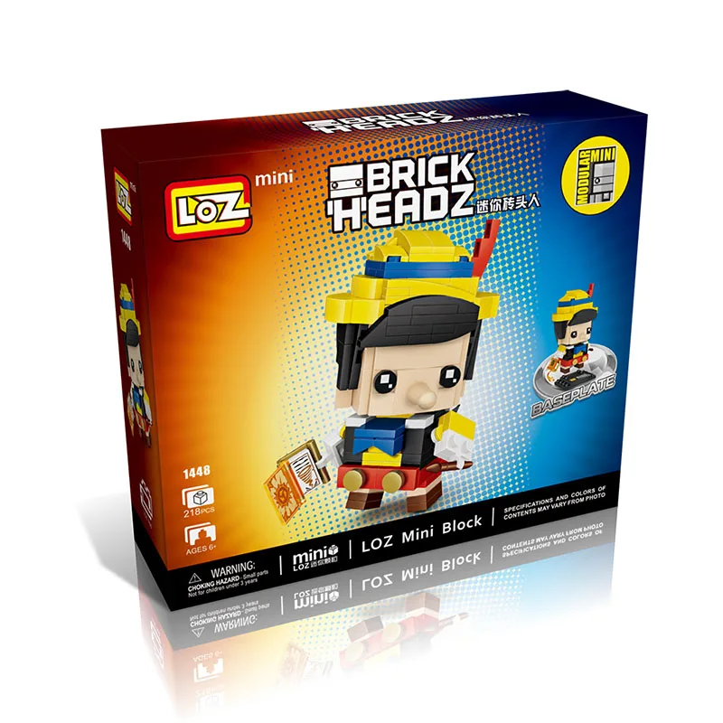 LOZ блоки мини кукольные строительные Аладдина Джина Brick Heads фигурка сборки DIY Блок