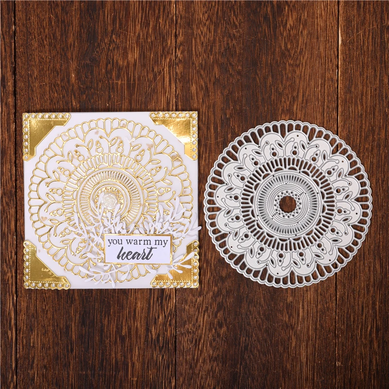 

InLoveArts Mandala Metal Cutting Dies Flower Frame Dies Cover for DIY Scrapbooking Card Album Embossing Die Cut New Template