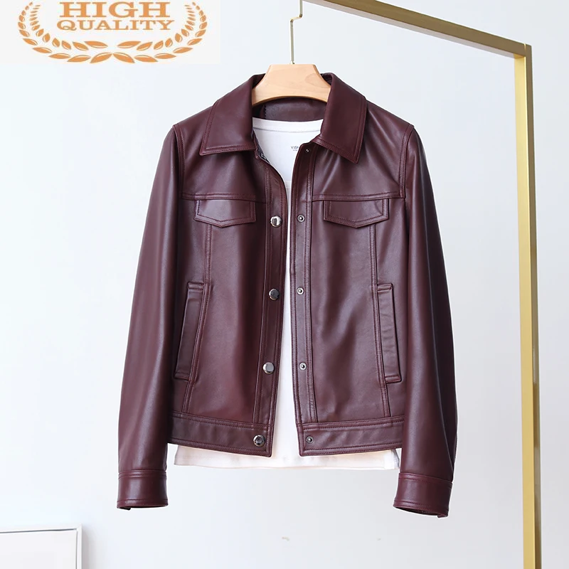 

Spring Natural Sheepskin Coat Female 100% Genuine Leather Jacket Women Short Coats and Jackets 2021 Veste Cuir Femme