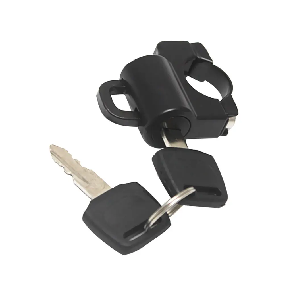 

Black Motorcycle Helmet Anti-theft Lock Security For Motorcycle 7/8'' 22mm