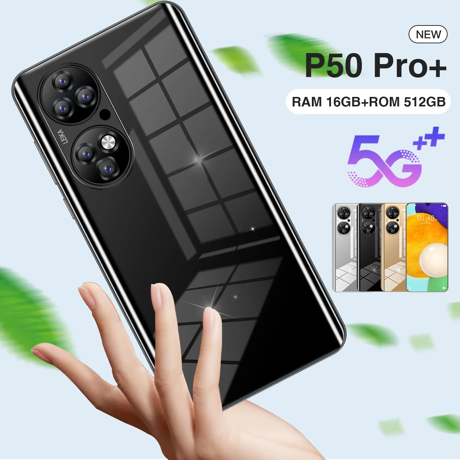 

P50 Pro+ 6.7 Inch 1440*3200 32+64MP Fingerprint Face ID 5600mAh Andriod11.0 Smartphone Global Version 16+512GB 10 Core Celular