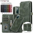 Съемный кожаный чехол для Samsung Galaxy S21 S20 FE S10 E S9 S8 Note 20 10 9 8 Ultra Plus Lite A81, чехол-книжка с бумажником и подставкой для карт