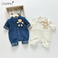 baby autumn clothing newborn infant baby boy girl denim romper clothes long sleeve outdoor overall outfit jumpsuit