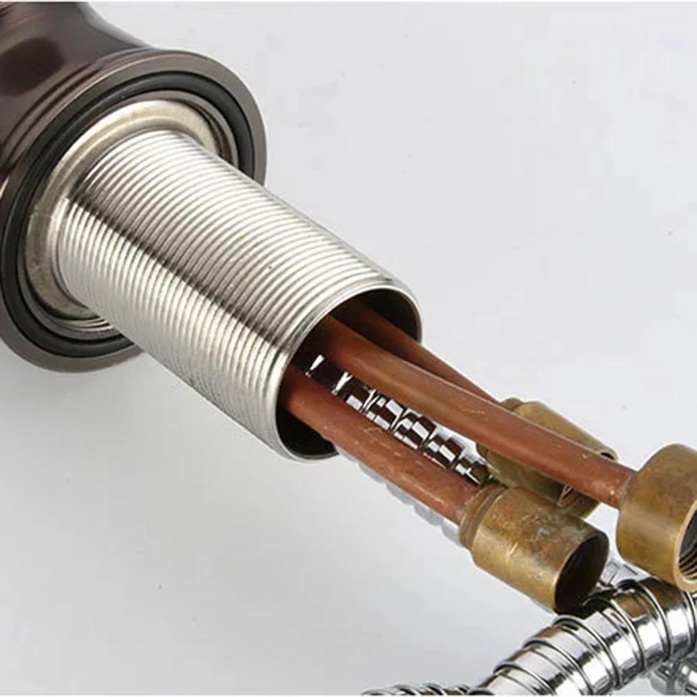 Выдвижной Поворотный Смеситель для ванной комнаты кран с креплением на палубе