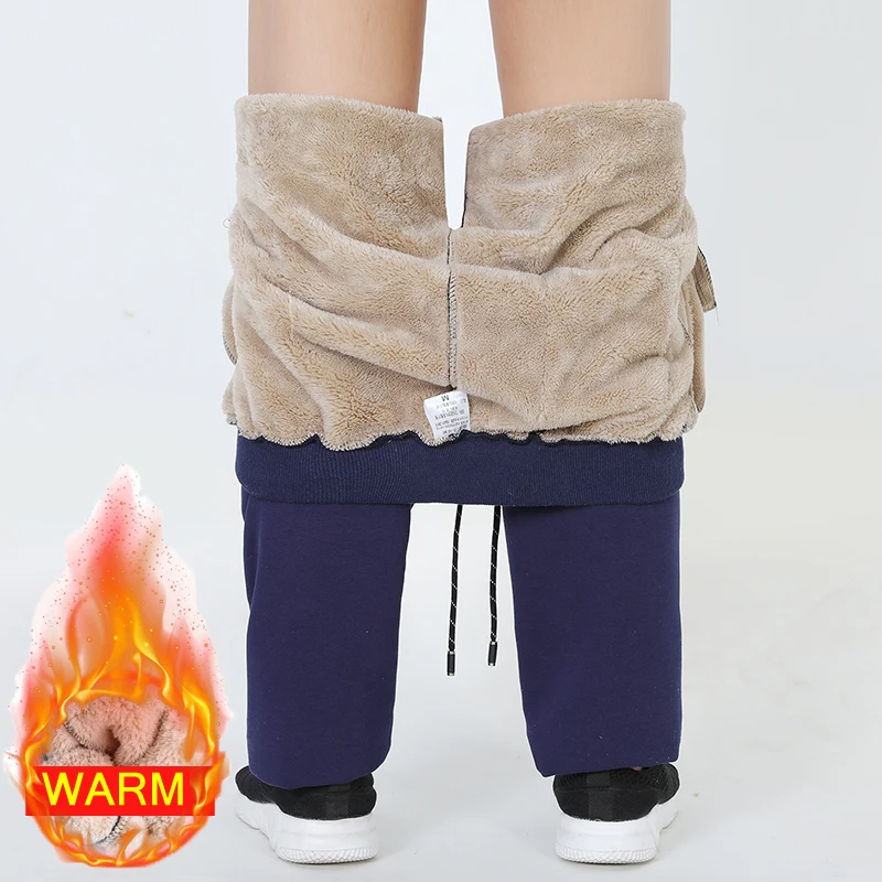 Зимние мужские брюки из кашемира и вельвета Утепленные Мужские спортивные штаны