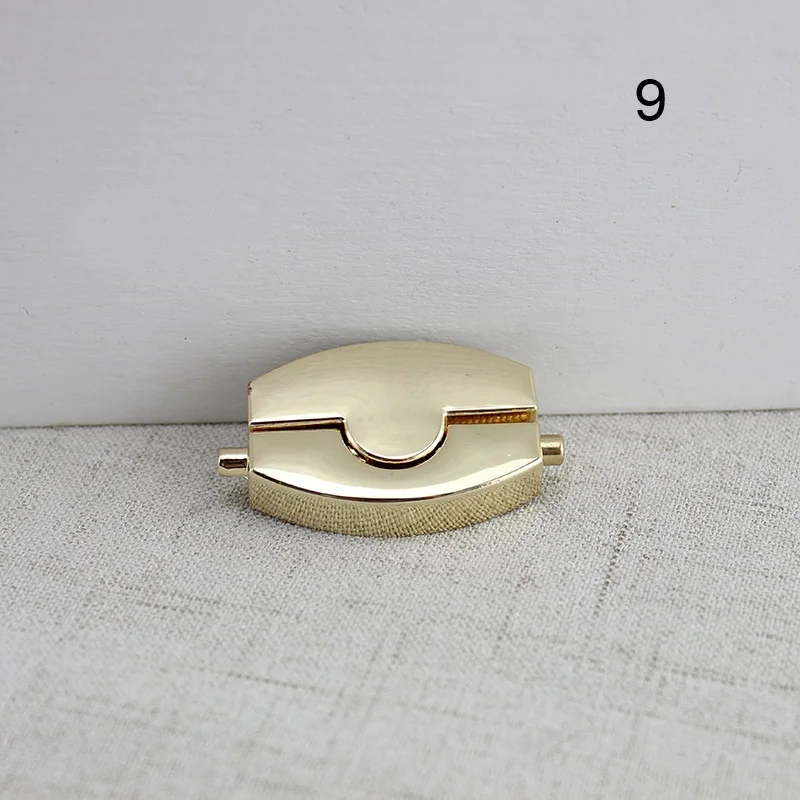 9 light gold 18 новых замков заменяет, только 1 шт замок Ремонт вашей сумки, замок для экономии женских сумок, ремонт мужской портфель сумки кошелек - Цвет: 9 light gold