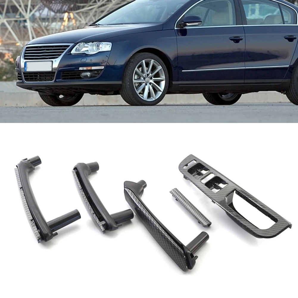 

Driver Door Window Switch Bezel + Door Pull Handles for VW Passat 98-05 LHD