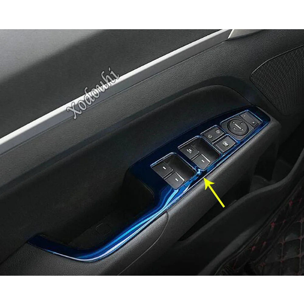 

Car Handrail Inner Door Window Glass Switch Panel Cover Trim Frame Hood 4pcs For Hyundai Elantra Avante 2016 2017 2018 2019 2020