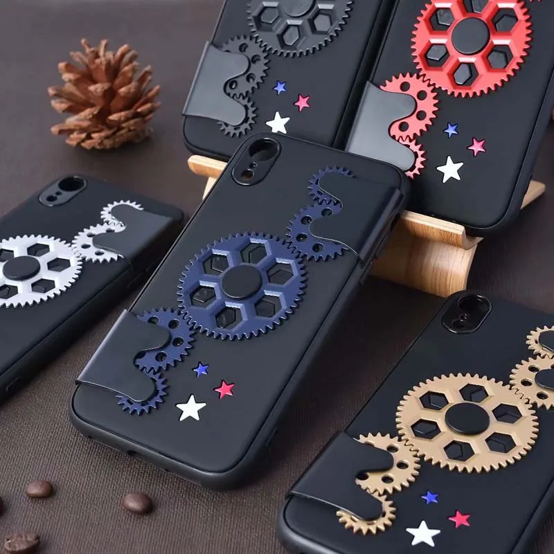 Крутой механический чехол для телефона с вращающейся шестерней iphone 2020 11Pro XSMAX XR 6S 7