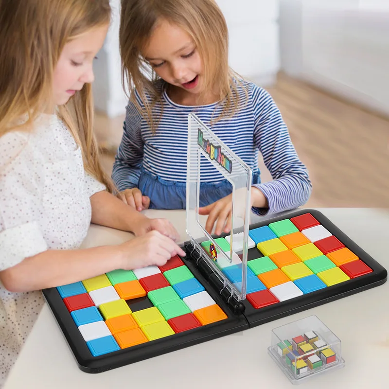 

Puzzle Cube 3D Puzzle Race Cube Board Game Kids Adults Education Toy Parent-Child Double Speed Game Magic Cubes