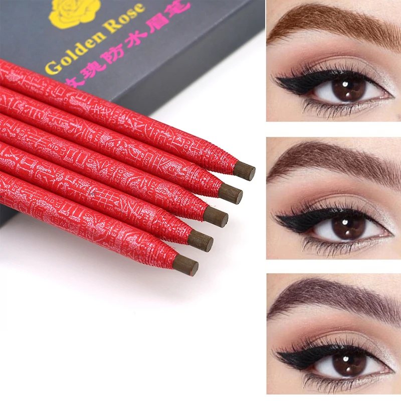 

12pcs/box Eyebrow Pencil Waterproof Microblading Pen Long-lasting Eyebrow Enhancer Easy Wear Eye Brow Tint dye Makeup Tool