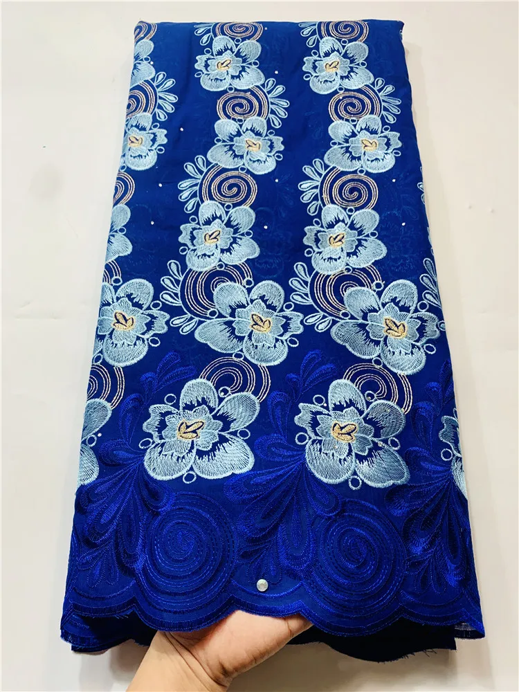 

Latest Swiss Voile Lace Fabric stones Embroidery African lace fabric 100% Cotton Popular Dubai Style for Wedding dress FJYIN122