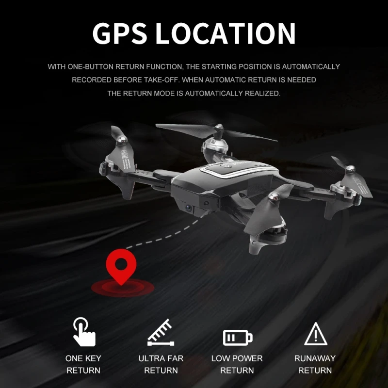 GPS следование Радиоуправляемый квадрокоптер WiFi FPV 4K HD камера высота удерживает