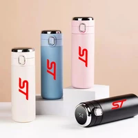 400ml intelligent thermos flask cup stainless steel vacuum water bottle for st logo ford focus mondeo fiesta kuga mk2 mk3 car