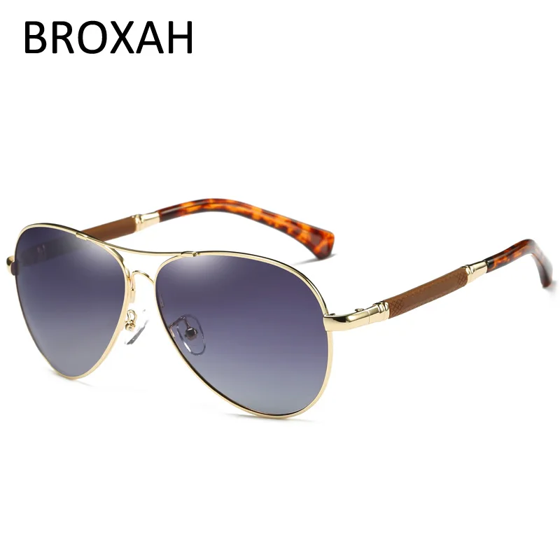 

Солнцезащитные очки с оправой с памятью для мужчин и женщин, Поляризационные солнечные очки-авиаторы в стиле ретро