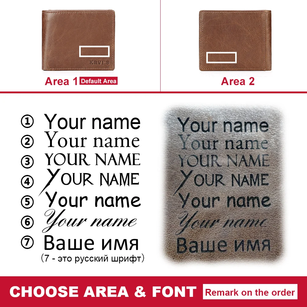 Кошелек KAVIS из натуральной кожи мужской кошелек с застежкой портфолио волшебный