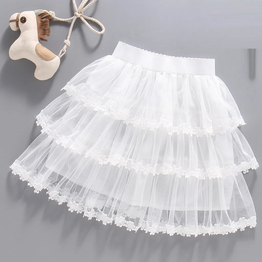 Модная Однотонная юбка пачка для малышей маленьких девочек бальное платье