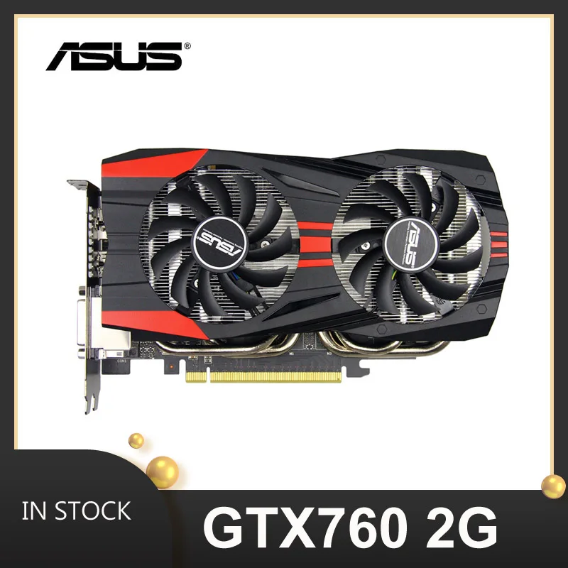 Видеокарта ASUS Placa GTX 760 2 Гб бит GDDR5 графические карты для nVIDIA Geforce GTX660 VGA игровой