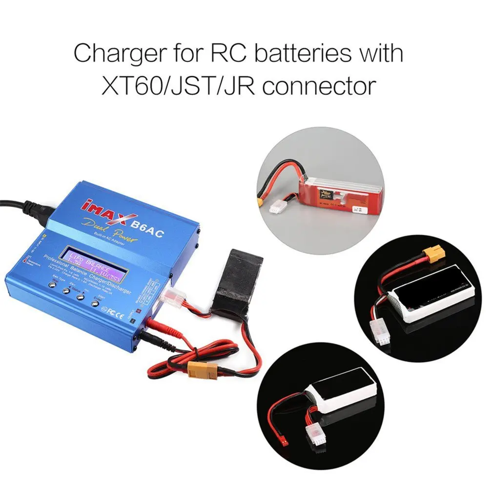 for imax b6ac 80w battery charger lipo nimh li ion ni cd digital rc imax b6 lipro balance charger discharger adapter 10w free global shipping