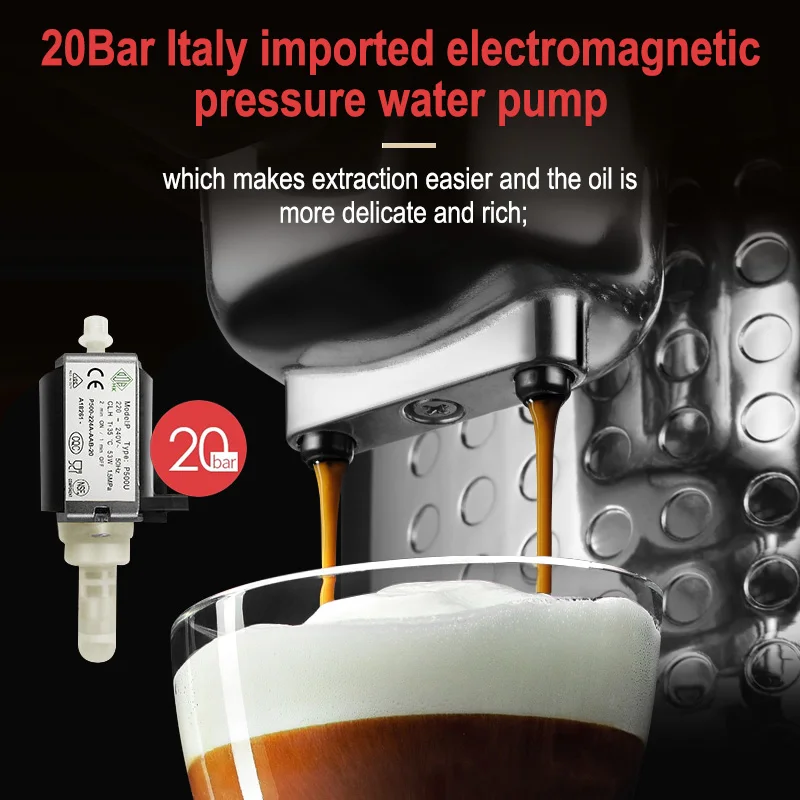 

20BAR MORPHY RICHARDS Espresso Coffee Machine Automatic Capsule Coffee Maker Built-in MilkFoam Machine Portable Espresso