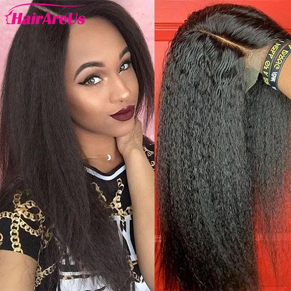 

30 Inch 13x4 Transparent Lace Frontal Wig 13x4 Lace Front Yaki Straight Human Hair Wig For Women Pre Plucked With Baby Hair