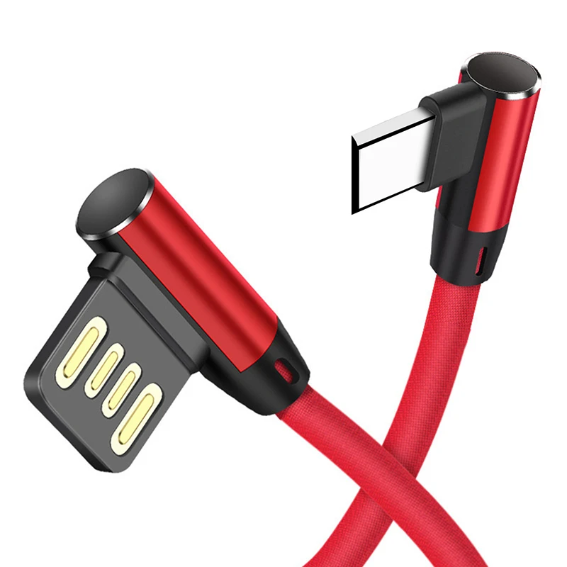Градусный отвод Тип C мобильный телефон кабель для USB Samsung A70 A5 S10 S9 + Huawei One Plus