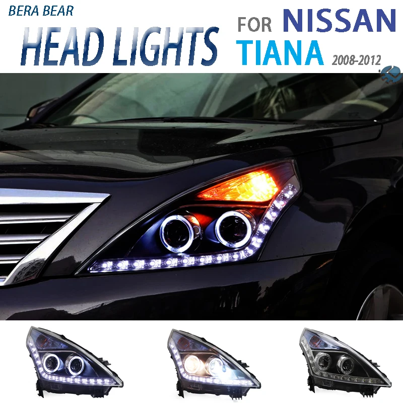 

BERABEAR Car Styling LED Headlights For Nissan Teana Tiana Headlamp 2008-2012 Headlight LED DRL Running lights High Low Beam