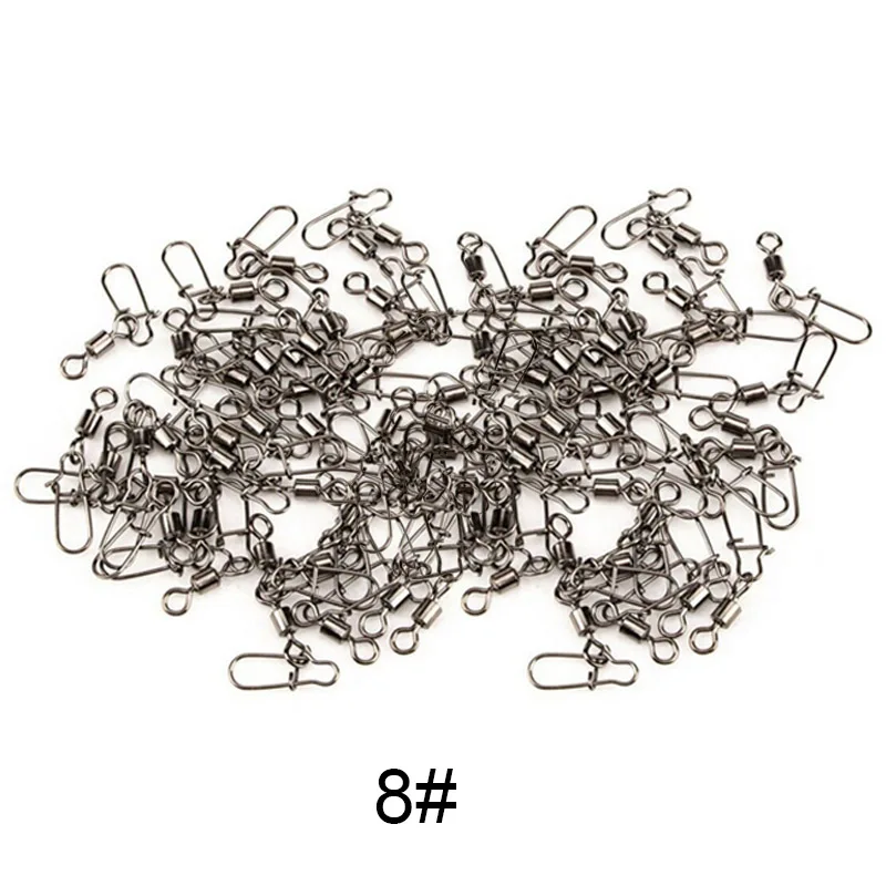 100 шт. Нержавеющая сталь шариковый подшипник вертлюги Рыболовные Оснастки море