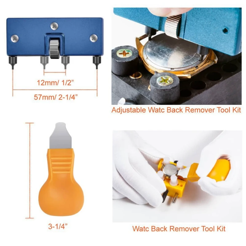 

16Pcs Watch Press Tool with Watch Battery Replacement Kit Fitting Dies Repair