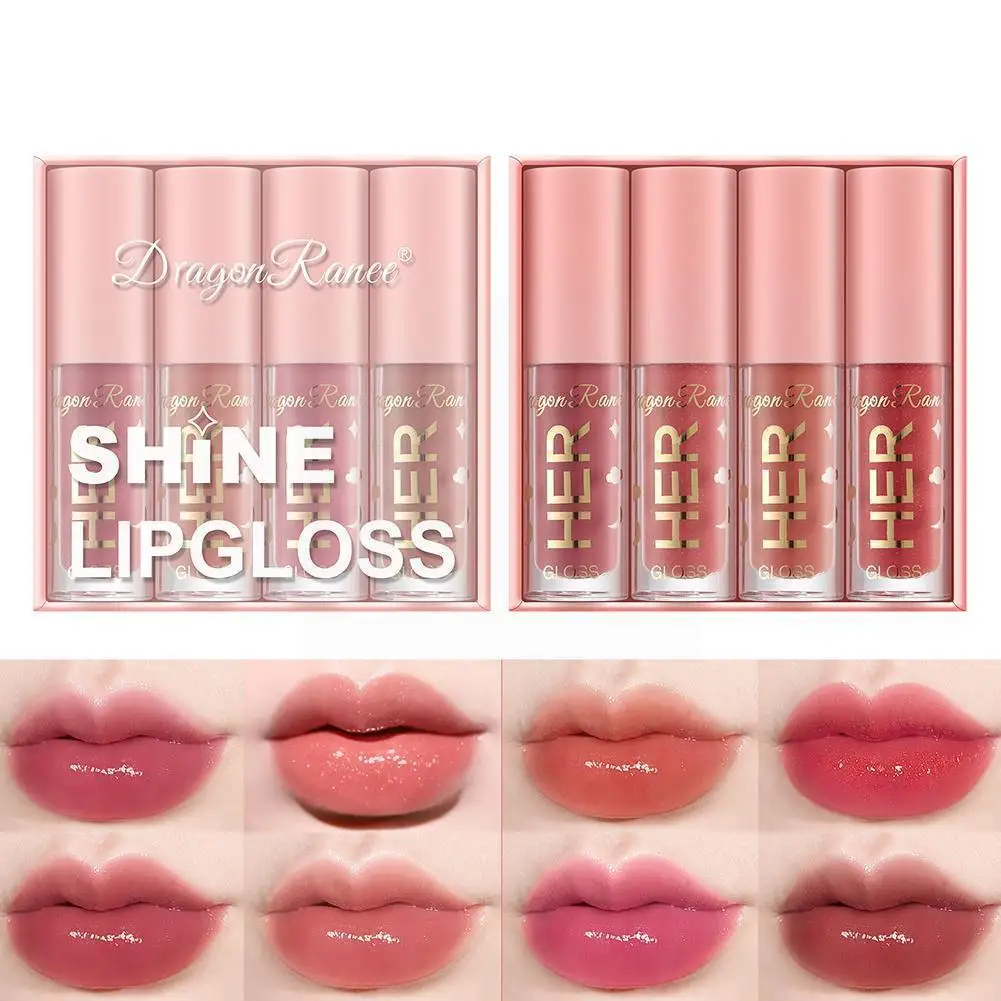 

4pcs/set Velvet Liquid Lipstick Waterproof Rich Color Makeup Colors Lip Lips Lasting 4 Long Lightweight Gloss Glaze Set Lip T7B1