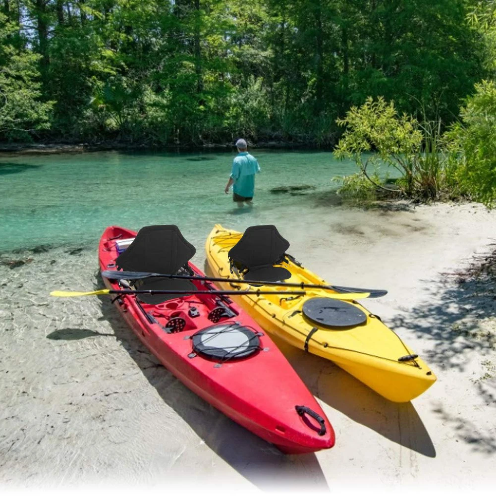 

Kayak Seat Detachable Padded Seat Canoe Adjustable Backrest with Adjustable Strap for Drifting Rafting Canoeing Kayaking Black