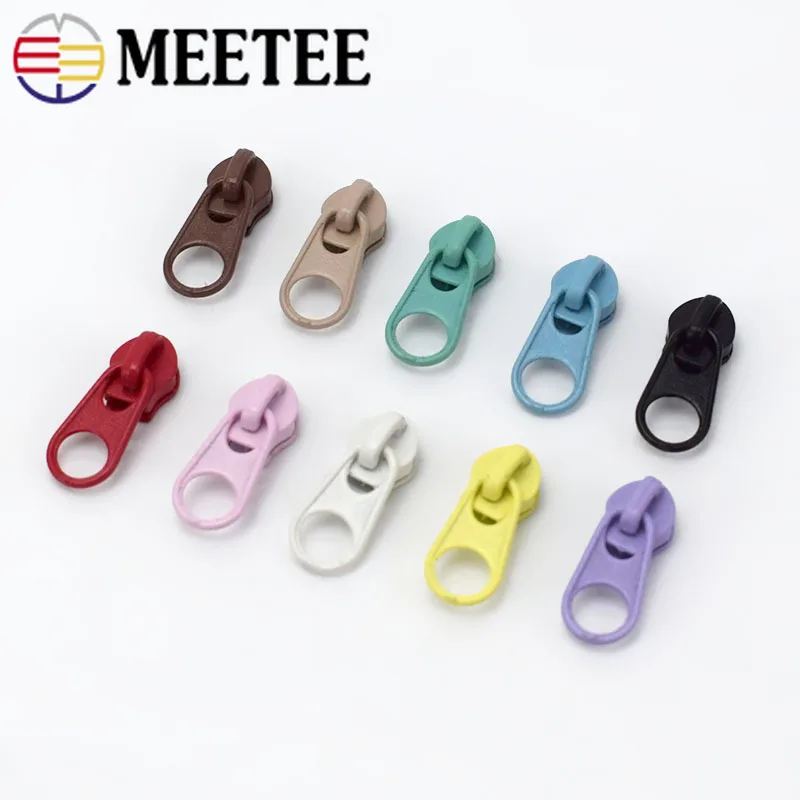 Meetee 20 шт. цветной 3 # нейлоновый Съемник на молнии для нейлоновой застежки сумки