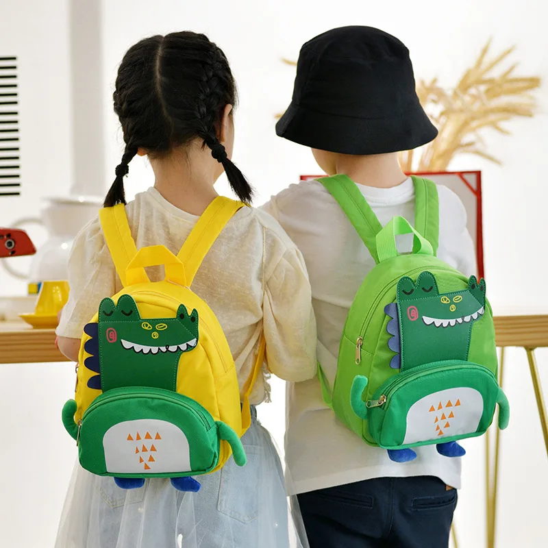 

Cartoon 3D Crocodile Children's School Bag Large-capacity Student Backpack Waterproof Travel Bag Cute Kindergarten Small Bookbag