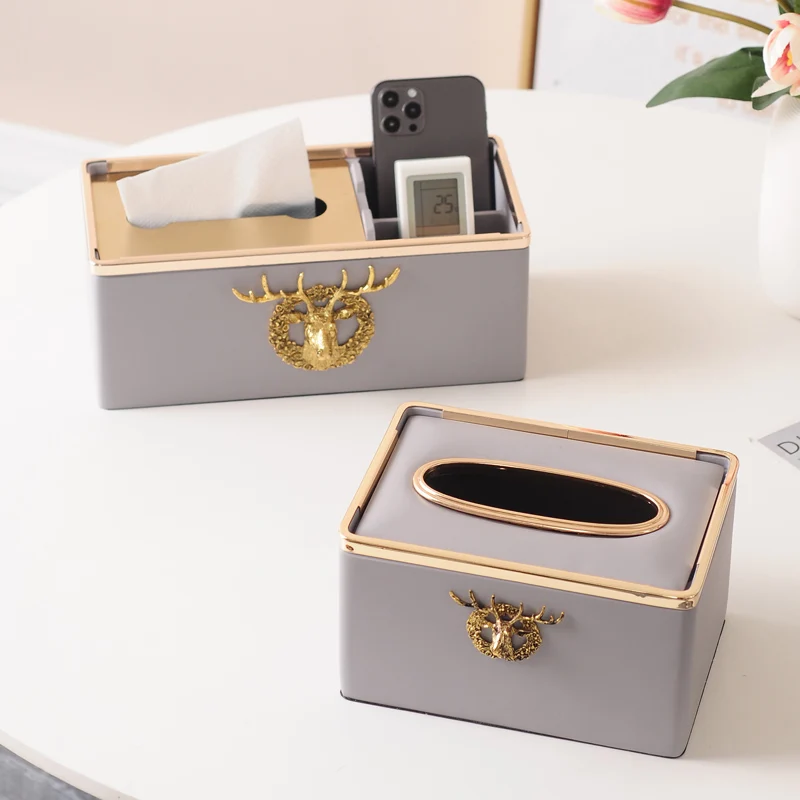 

Luxury Tissue Box Living Room Coffee Table Napkin Holder Tissue Box Desk Organizer Bedroom Storage rangement Home Decor 50TB