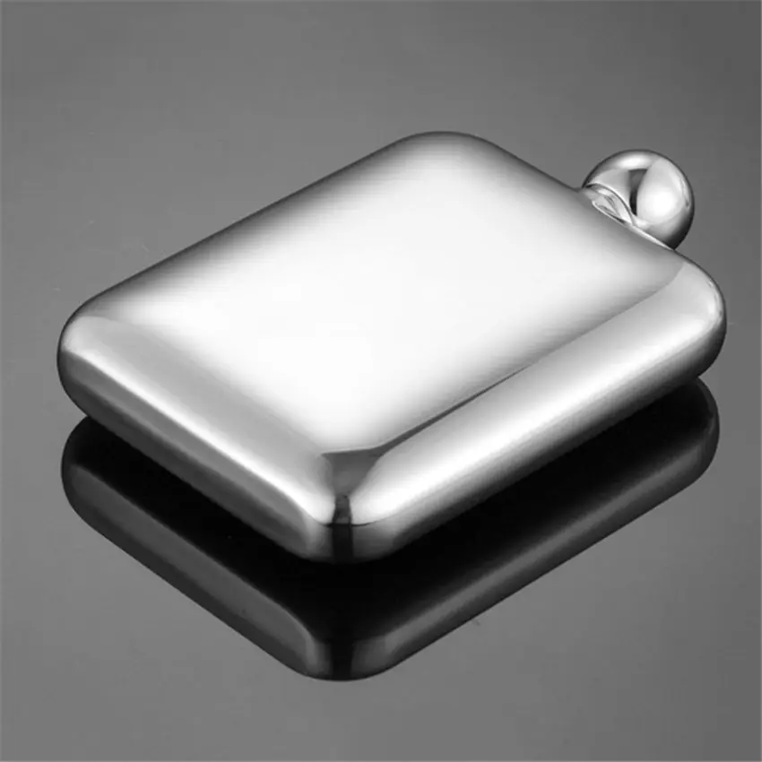 

6oz Portable High quality 304 stainless steel Square Shape hip flask travel whiskey alcohol liquor bottle flagon Small Bottle