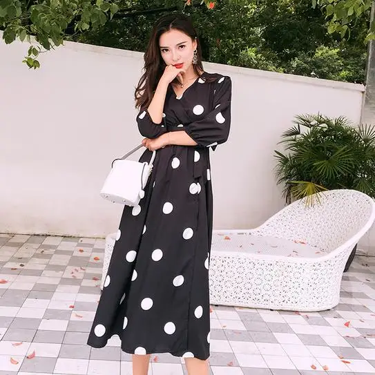 2019 летние милые свободные платья для девочек трапециевидные черные макси с