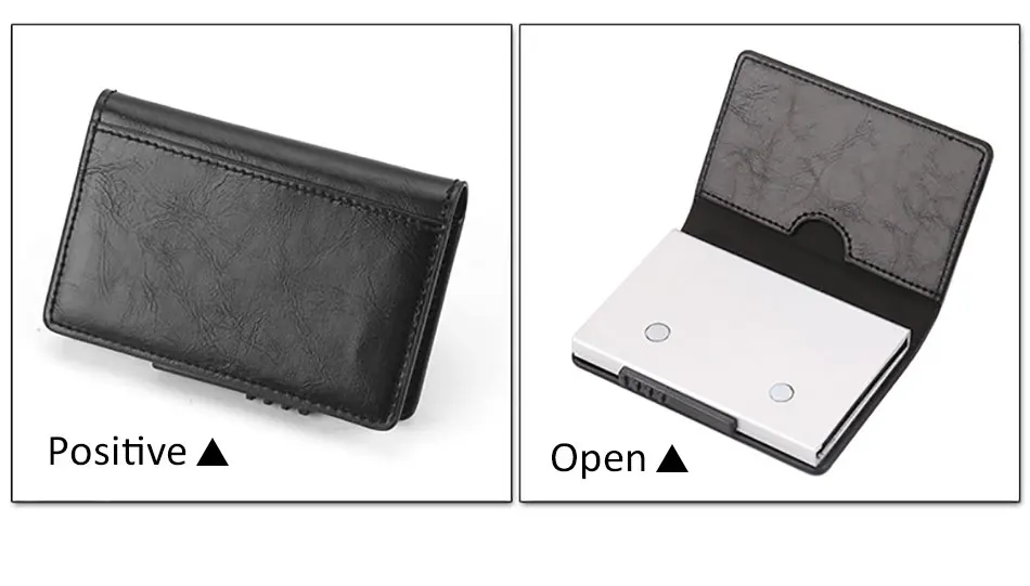 DIENQI карбоновый кожаный держатель для карт Aluminiuml RFID блокирующая Кредитная карта сумка кошелек для денег автоматический винтажный магический магнитный держатель для карт