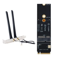 m 2 key m to key a ee adapter raiser wireless network card with antennas nvme pci express ssd for intel ax200 9260 wifi card