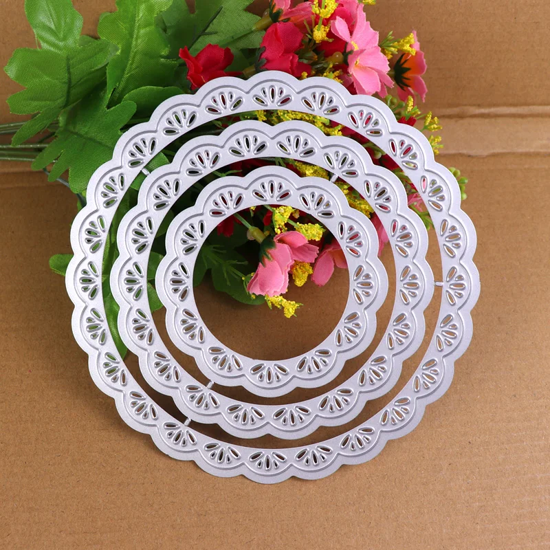 

WYSE Dies Round Metal Cutting Dies 2020 Circle Craft Die Scrapbooking for DIY Handmade Paper Card Making Template 14cm
