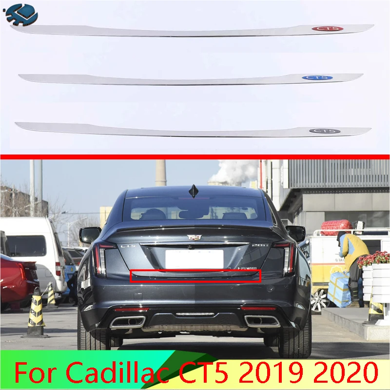 

For Cadillac CT5 2019 2020 Stainless Steel Tail Gate Door Cover Trim Rear Trunk Molding Bezel Styling Sticker Garnish