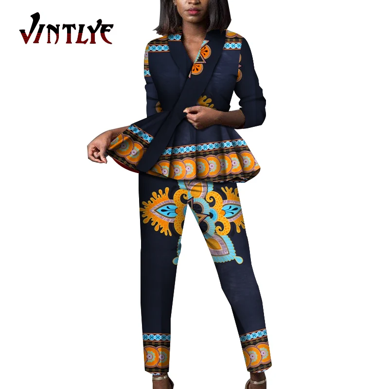 Дашики африканская одежда для женщин комплект из 2 предметов плиссированный топ